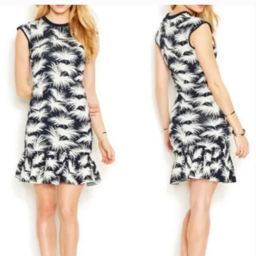 NWT Rachel Roy Navy and Green Firework Cocktail Dress